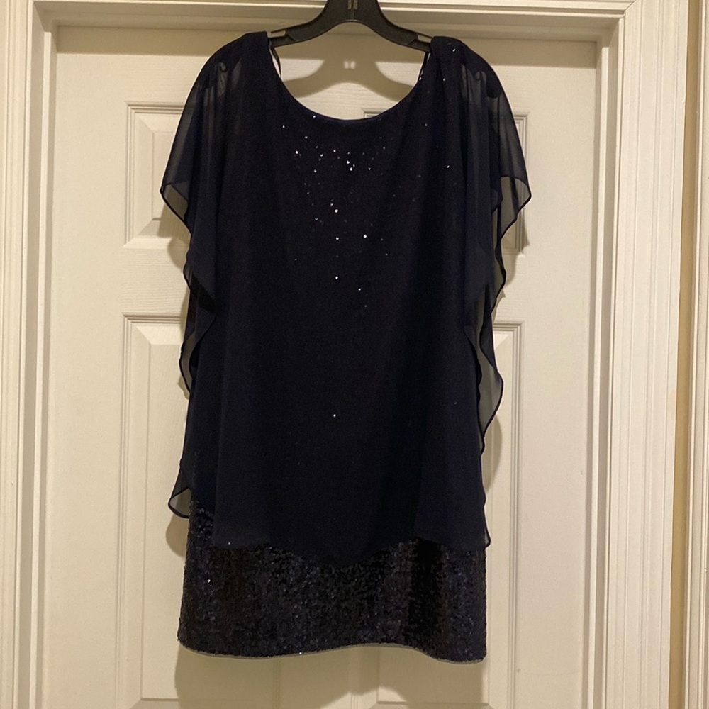 Besty Adam navy blue women’s dress, size 14